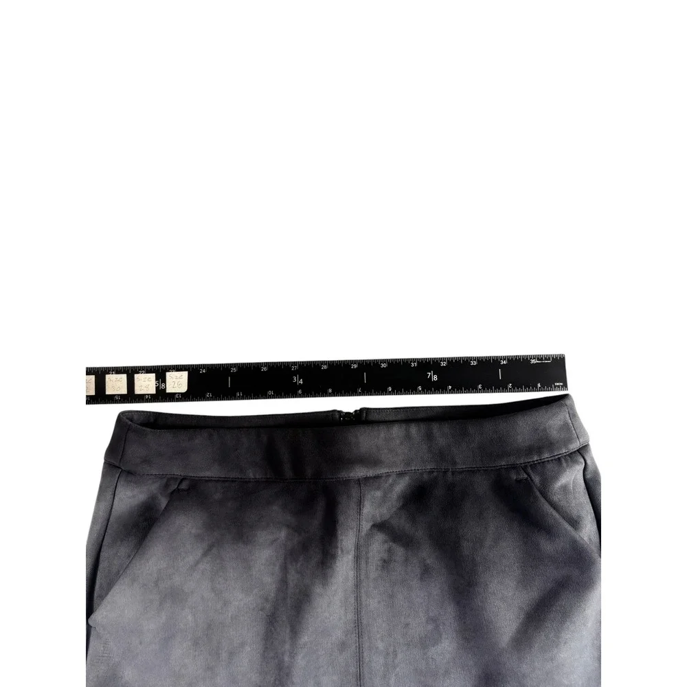 VTG Vero Moda Faux Suede Mini Skirt Womens Medium Gray Premium Summer Back Zip